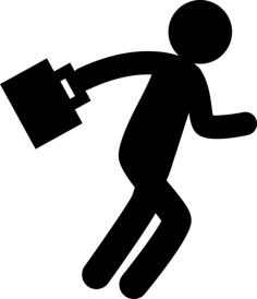 Man Silhouette Walking With Suitcase Outline Icon Svg Set, Free Vectors File